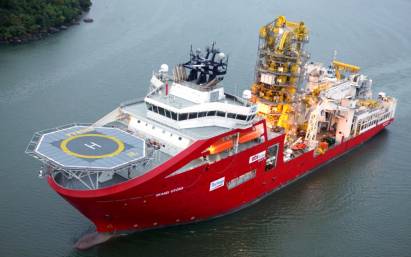 Two Technip ships at Port de Rouen at Marcel MARAIS dock