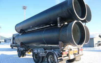 Livraison en Finlande de 50.000 tonnes de tubes Pont à Mousson.